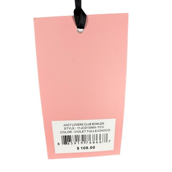 NWT Juicy Couture Lovers Club Bowler Shoulder Bag / Color (Violet Tulle/Choco) - Picture 4 of 7